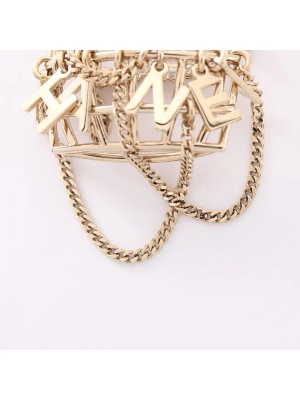 Chanel Brooch CC Logo Birdcage Motif Gold